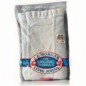 Vintage JE Morgan Long Johns Thermal Bottoms Pants Mens Medium Made USA Drawers